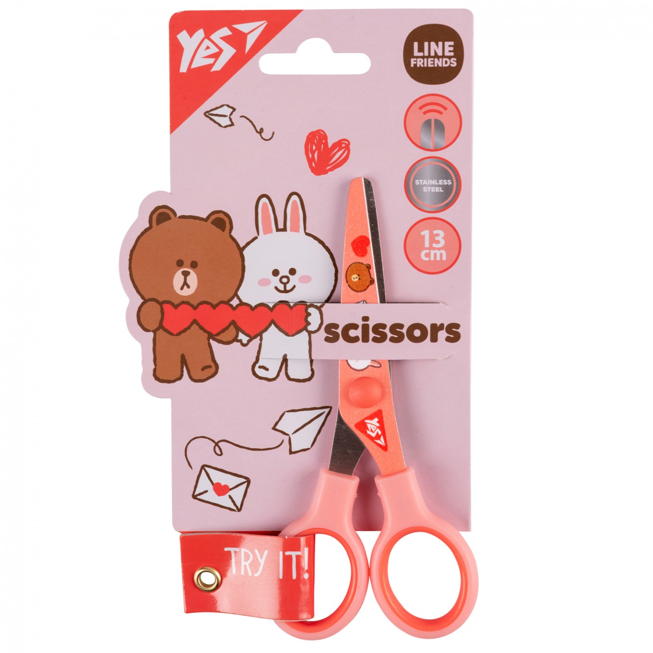 Scissors "Yes" 13 cm /480441/ "Line Friends" with a print on the blade (1/12/360)