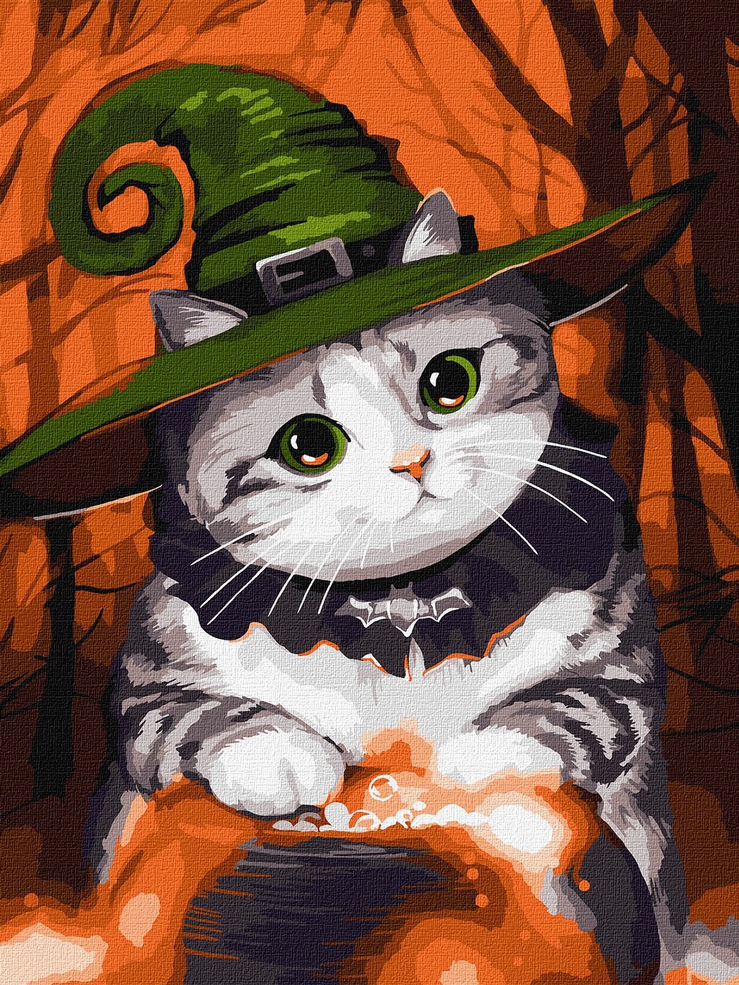 Painting by numbers "Ideyka" /KHO6665/ "The wizard cat" 30*40cm