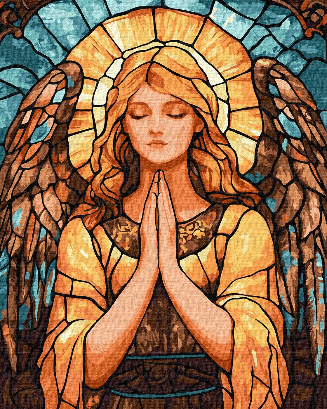 Painting by numbers "Ideyka" /KHO8606/ "Stained glass window. I am asking the heavens" 40*50 cm