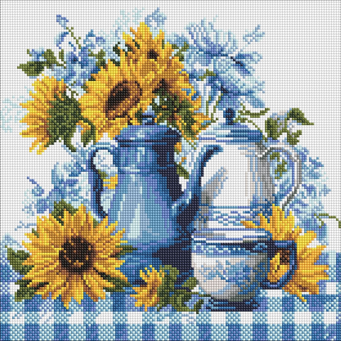 Diamond mosaic "Ideyka" /AMO8342/ "Sunny coffee" 40*40cm
