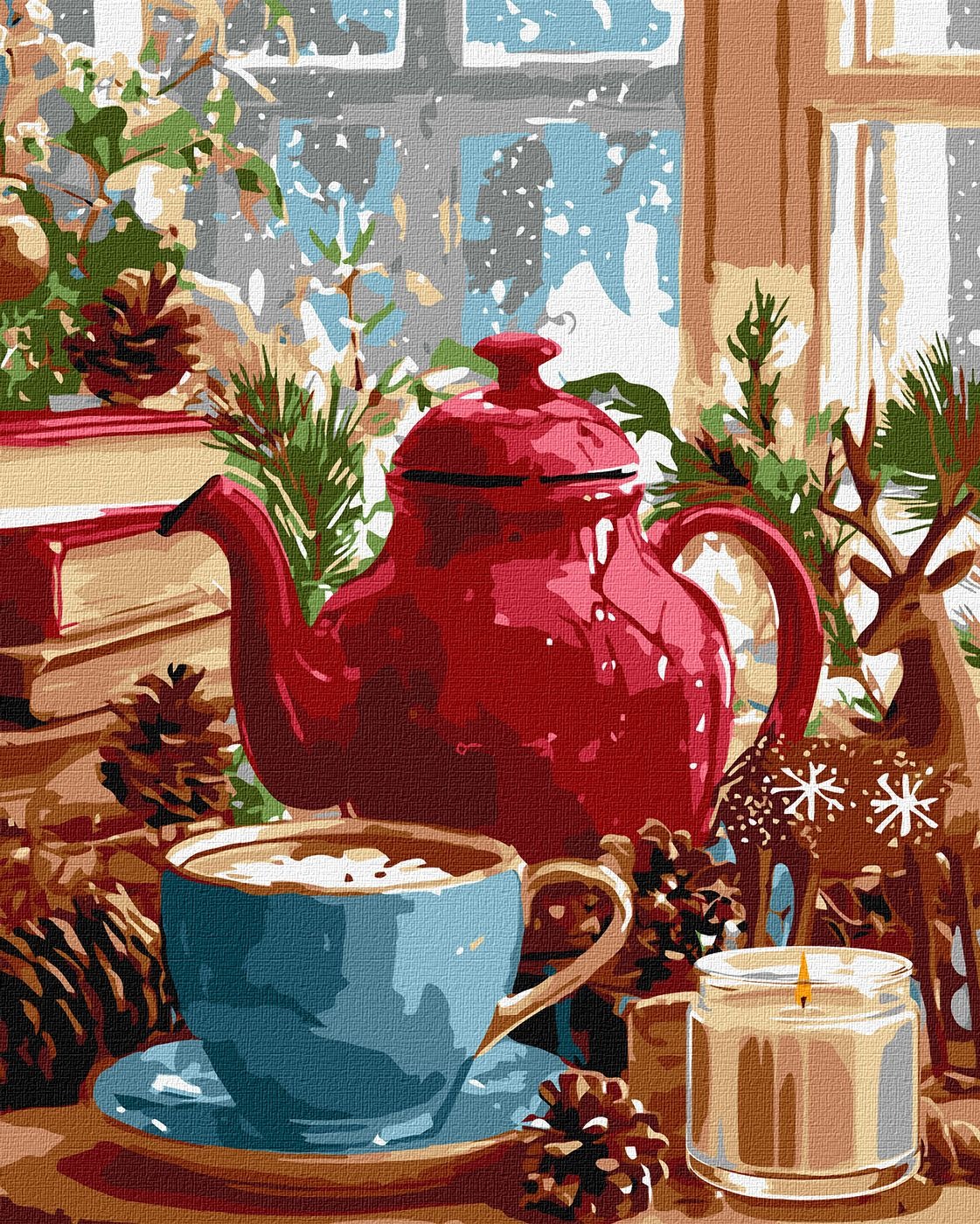 Painting by numbers "Ideyka" /KHO5745/ "Winter atmosphere at home" 40*50 cm