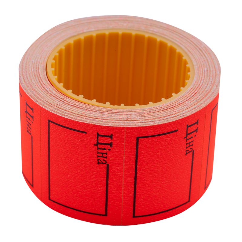 Rectangular price tag "BUROMAX" /BM.282106-05/ 35*25mm, "PRICE", (240pcs, 6m), external winding, red (10/200)