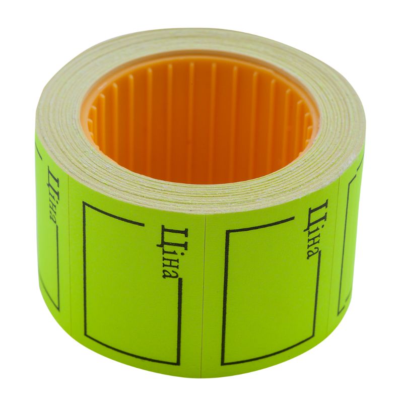 Rectangular price tag "BUROMAX" /BM.282106-08/ 35*25mm, "PRICE", (240pcs, 6m), outer winding, yellow (10/200)