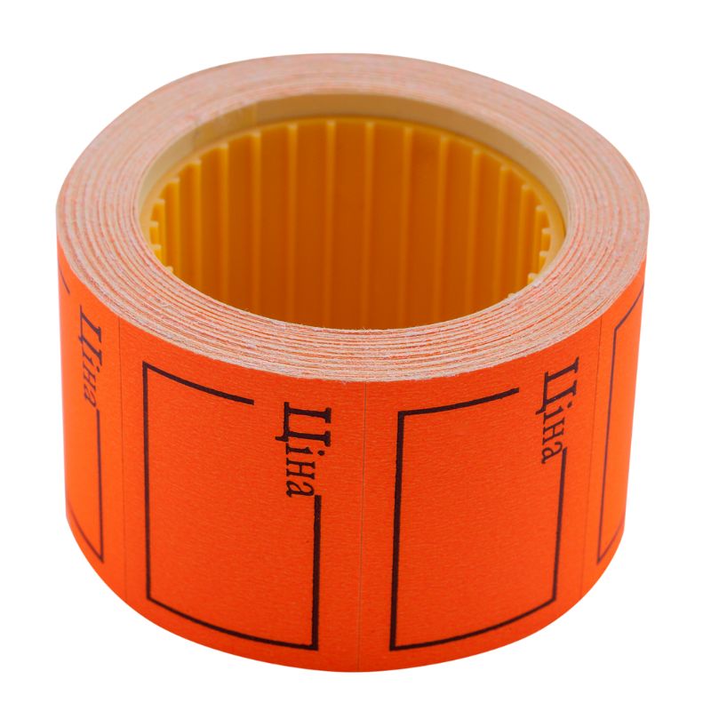 Rectangular price tag "BUROMAX" /BM.282106-11/ 35*25mm, "PRICE", (240pcs, 6m), outer winding, orange (10/200)