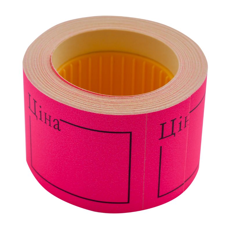 Rectangular price tag "BUROMAX" /BM.282109-29/ 50*40mm, "PRICE", (150pcs, 6m), external winding, crimson (10/200)