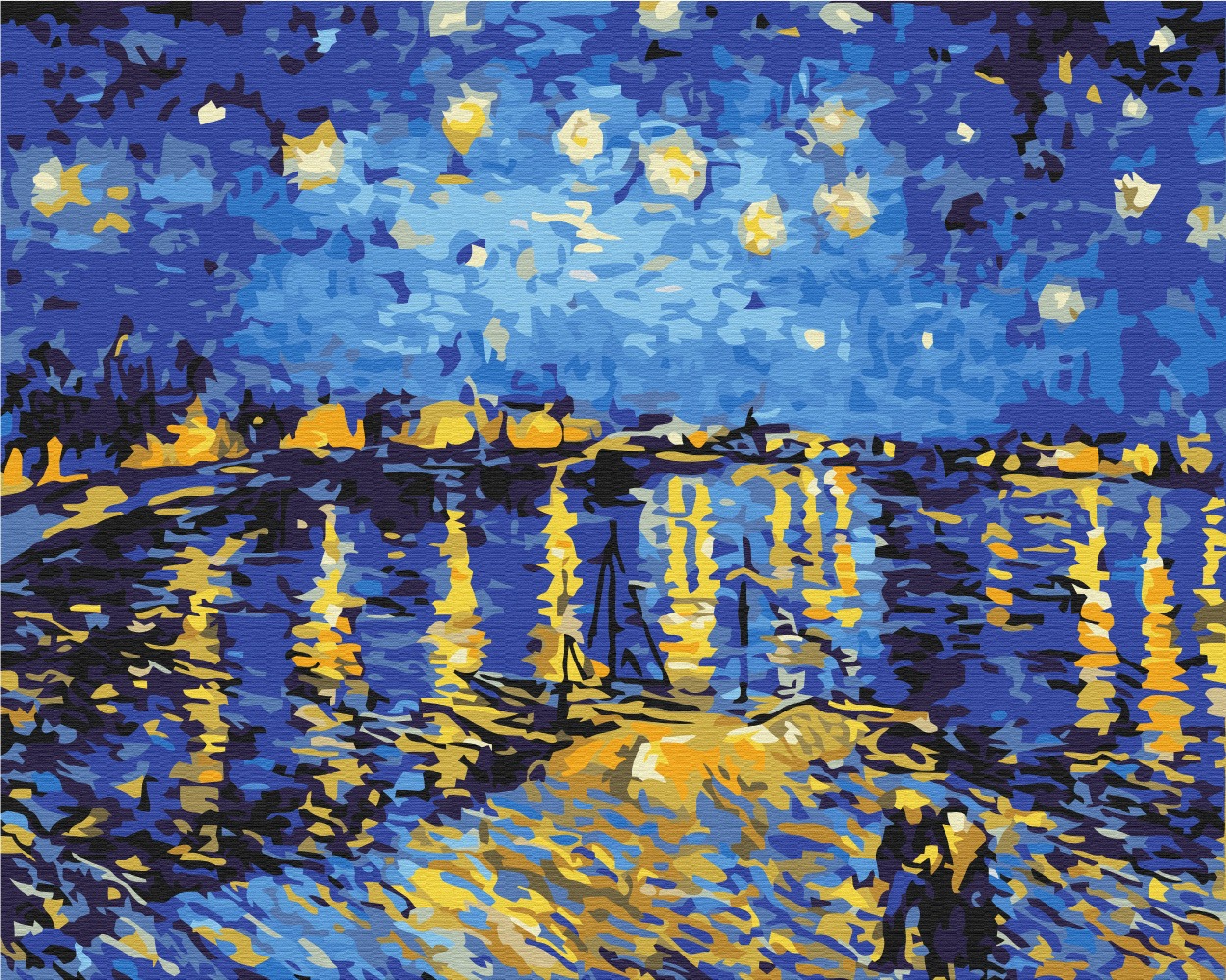 Картина за номерами "Brushme" /BS323/ "Зоряна ніч над Роною. Ван Гог" 40*50см