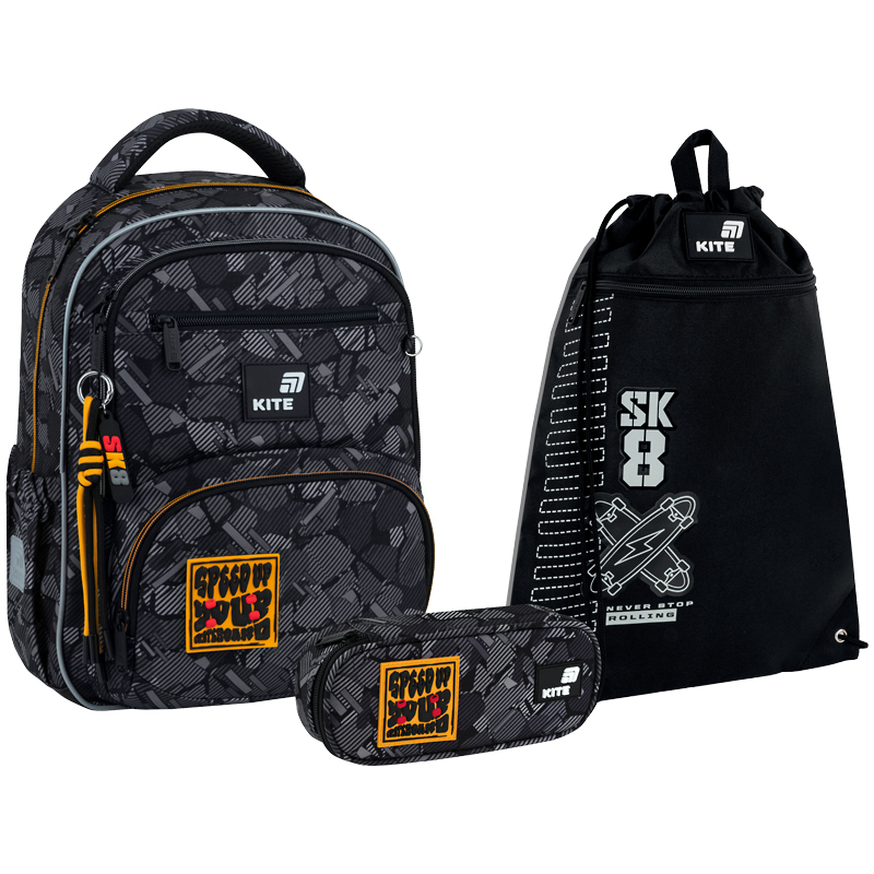 "Kite" set /SET_K26-773M-6/ backpack + pencil case + shoe bag 773 Freestyle (1/6)