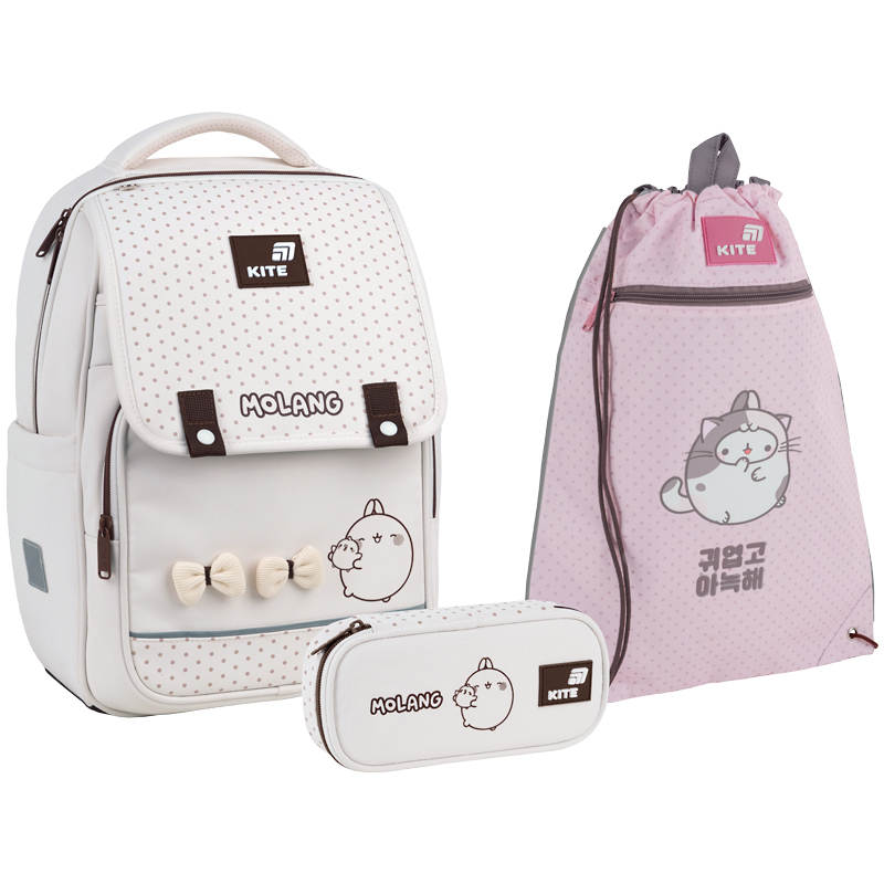 "Kite" set /SET_ML26-772M/ backpack + pencil case + shoe bag 772 Molang (1/6)