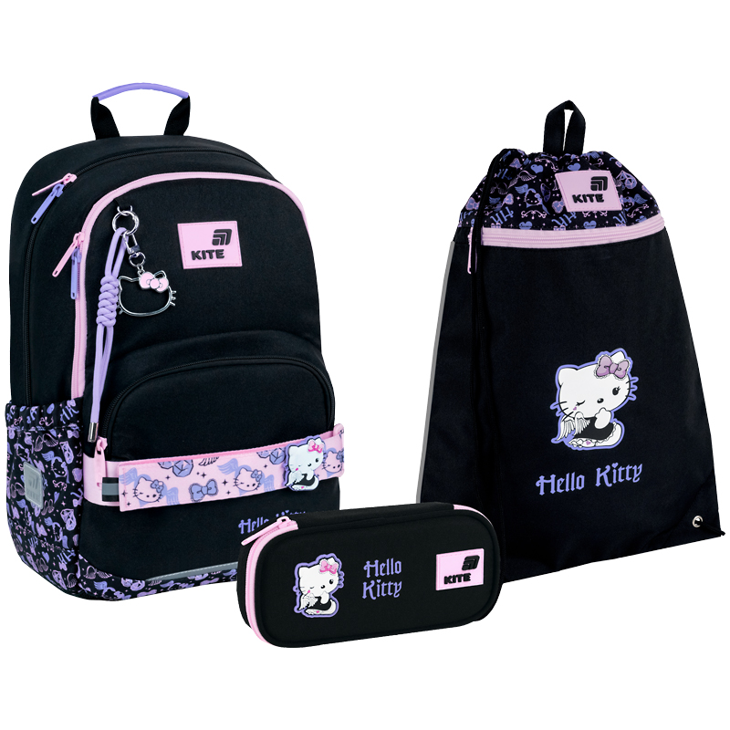 "Kite" set /SET_HK26-585M/ backpack + pencil case + shoe bag 585 Hello Kitty (1/6)