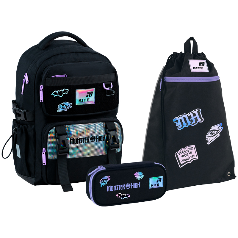 Set "Kite" /SET_MH26-1022M/ backpack + pencil case + shoe bag 1022 Monster High (1/6)