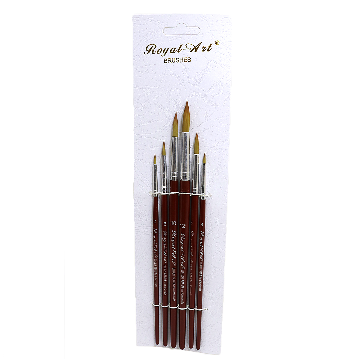 Set of brushes "Royal-Art" nylon /K1183/ 6 pcs (2,4,6,8,10,12) round (1/24)
