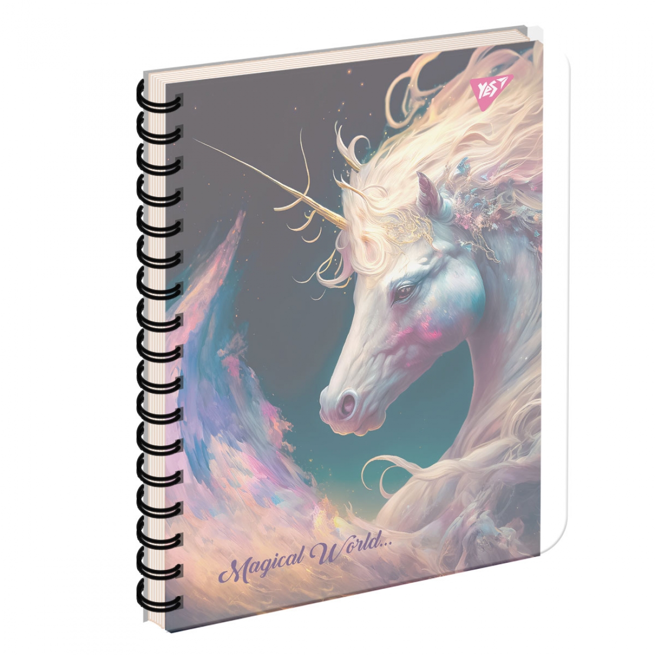 Notebook "YES" A5/144 4 in 1 /681875/ "Magical world Unicorn", plastic cover, with section. (3/30)