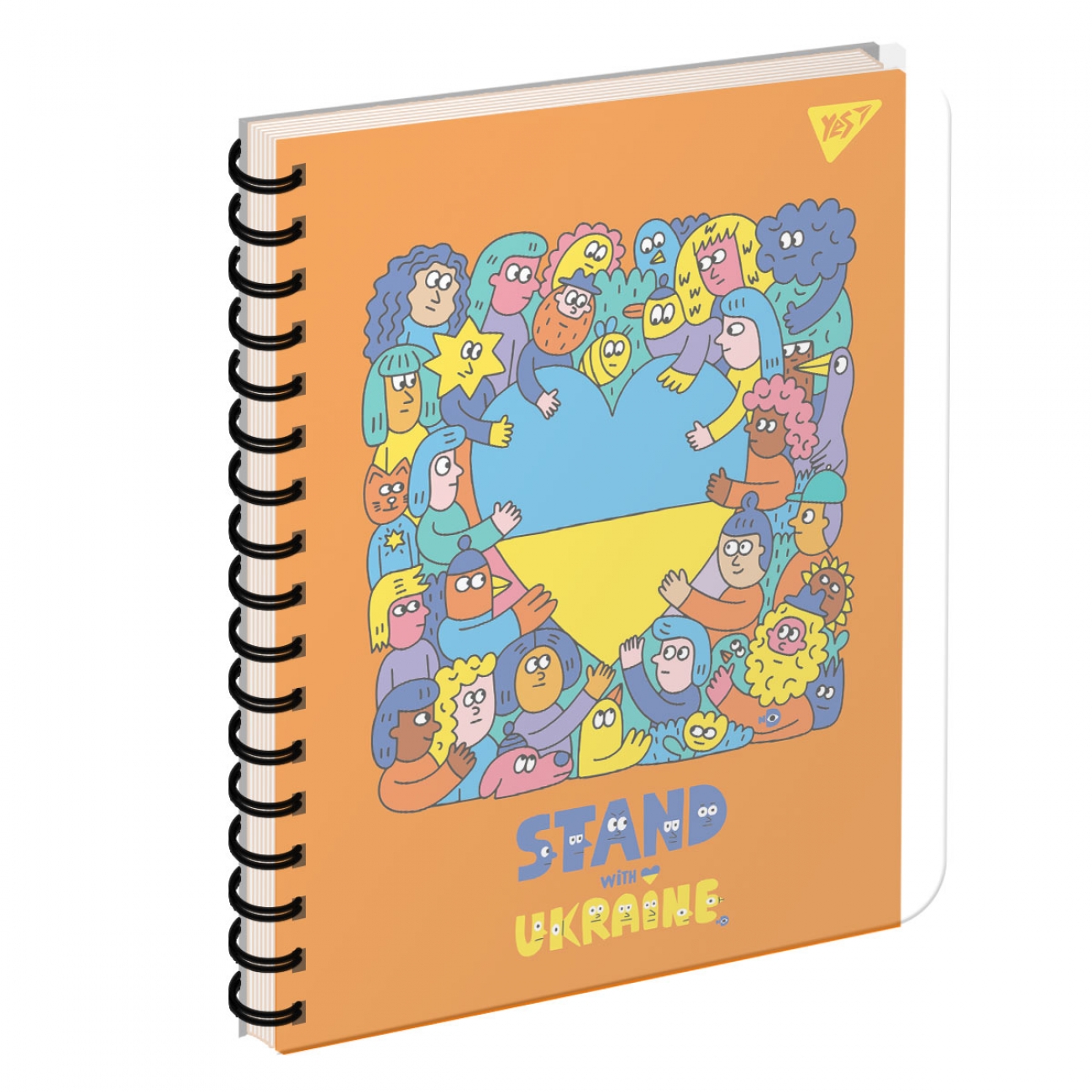 Notebook "YES" A5/144 4 in 1 /681866/ "Stand with Ukraine", plastic cover, with section. (3/30)