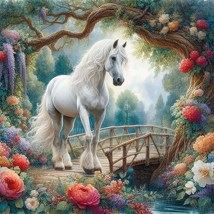 Diamond mosaic "Go to art" /177386/ "Fairy tale garden" 30*30 cm
