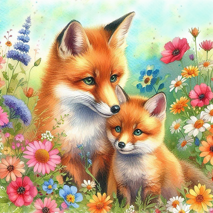 Diamond mosaic "Go to art" /177393/ "Forest tenderness" 30*30 cm
