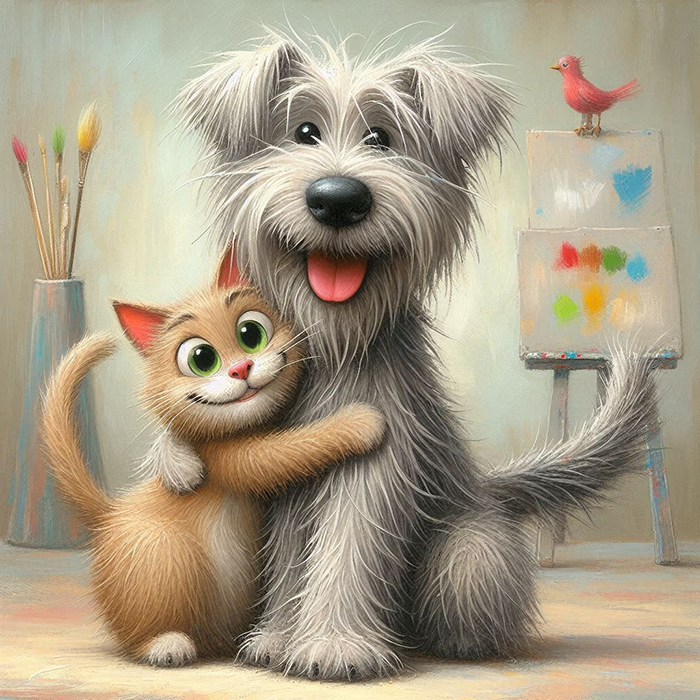 Diamond mosaic "Go to art" /177397/ "Creative friendship" 30*30 cm