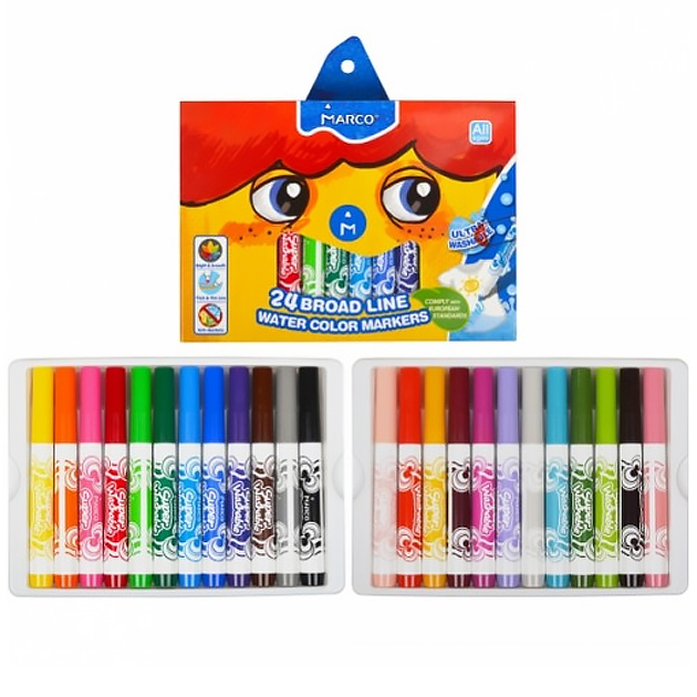 Markers "Marco Super Washable" 24 pcs. /1632-24СВ/ Jumbo (1/6/24)