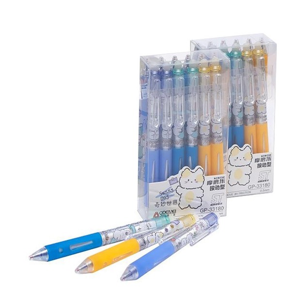 AODEMEI "Write-erase" pen /33180/ children's "Kitty" 0.5mm, blue (12/144)