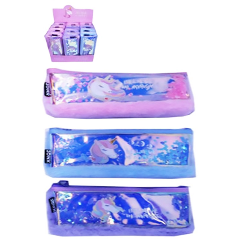 Pencil case - space. /87-00/ "Unicorn fur with sequins" mix3 (1/12)