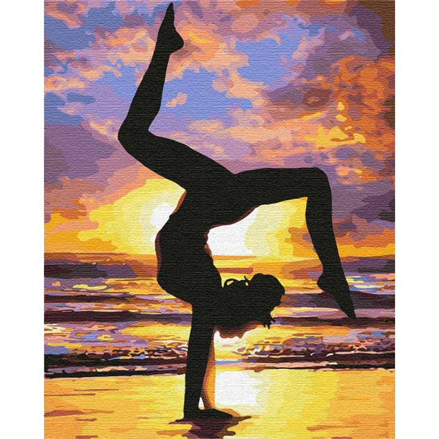 Painting by numbers "Ideyka" /KHO4749/ "Yoga at sunset" 40*50 cm