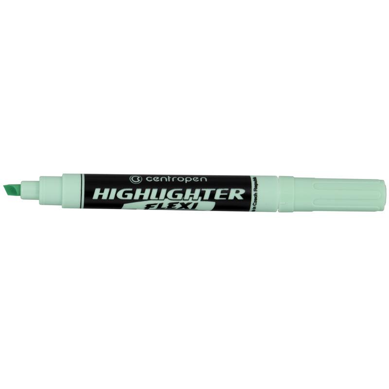 Text marker "Centropen" /8542/917/ "Fax"Flexi", 1-5 mm, pastel green (10/200)