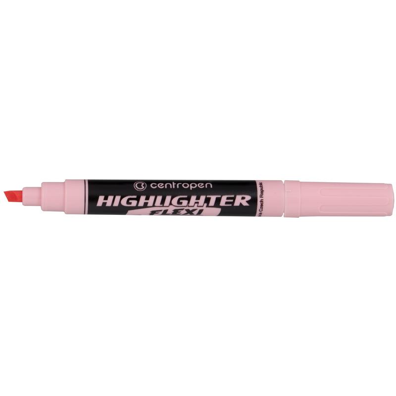 Text marker "Centropen" /8542/914/ "Fax" Flexi", 1-5 mm, pastel. pink (10/200)