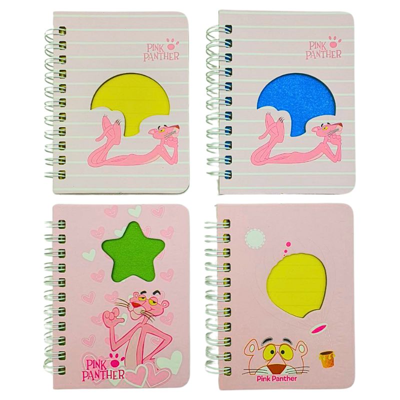 Notebook A7/80 sheets /K-4355/ "Pink Panther" (1/18)