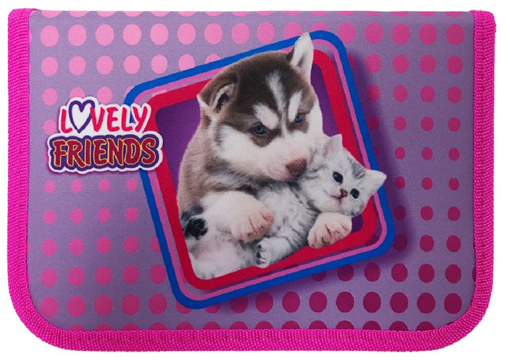 Pencil case "CLASS" /20303С/ 1 compartment, 1 compartment, FULL. "Lovely Friends" (1/12/72)