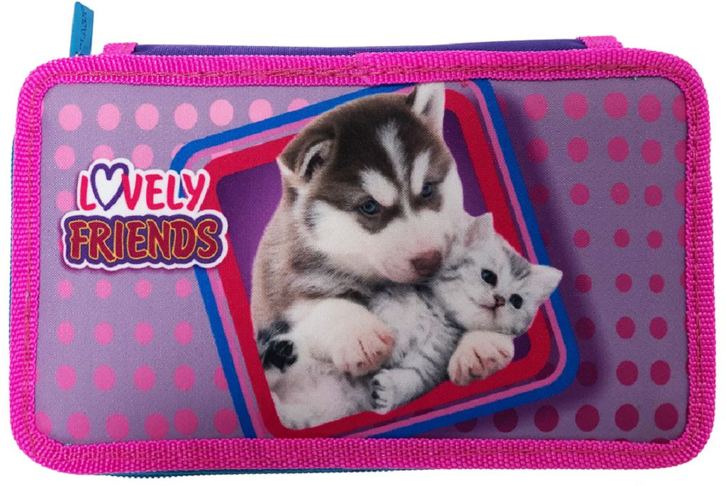 Pencil case "CLASS" /20503С/ 2 compartments, FULL. "Lovely Friends" (1/12/72)