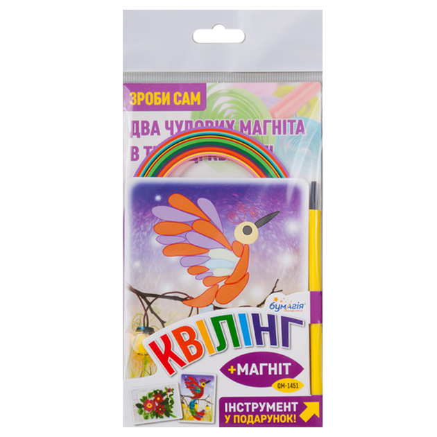Kit for QUILLING "Pamagiya" /QМ1451/ "Profi-2" 2 postcards+4 magnets+instr. (1/6)