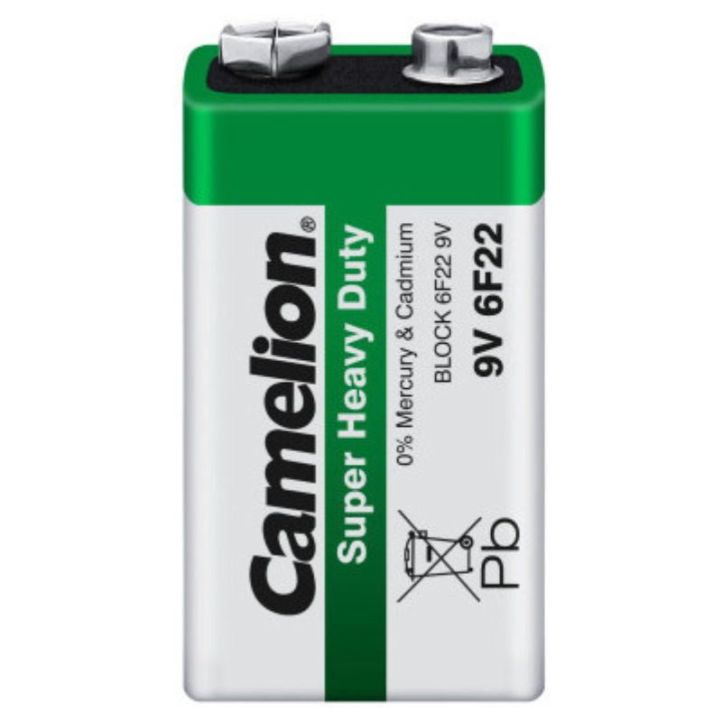 Battery "Camelion" /6F22/1shrink (green)/495/567/ Super Heavy Duty, salt, 9V, KRONA (1/12)