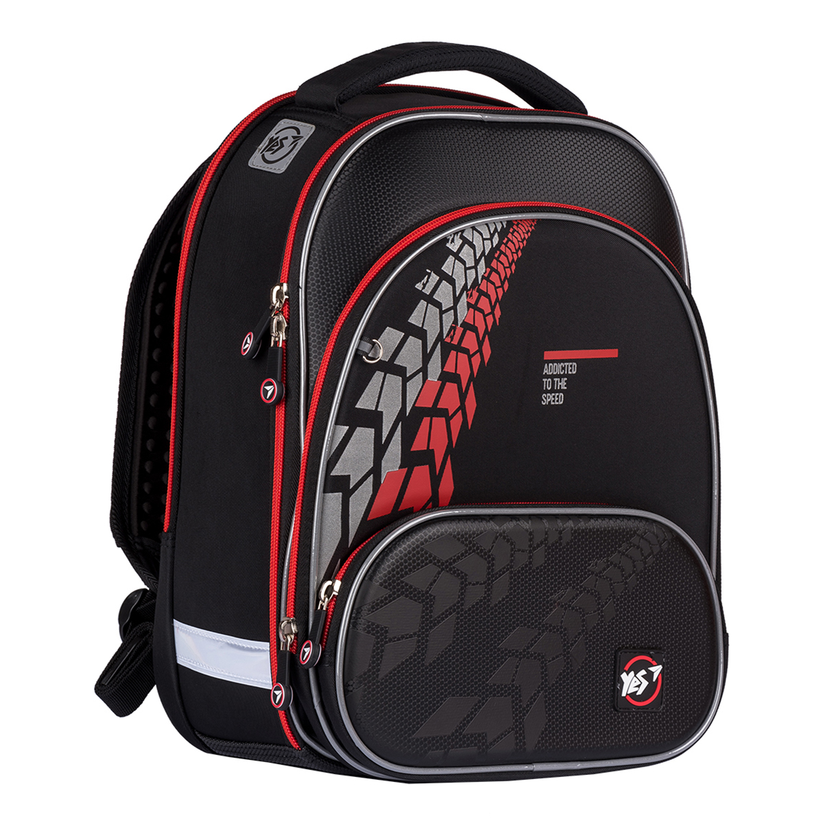 Frame backpack "YES" /555481/ S-30 JUNO ULTRA "Tire tread", black (1/4)