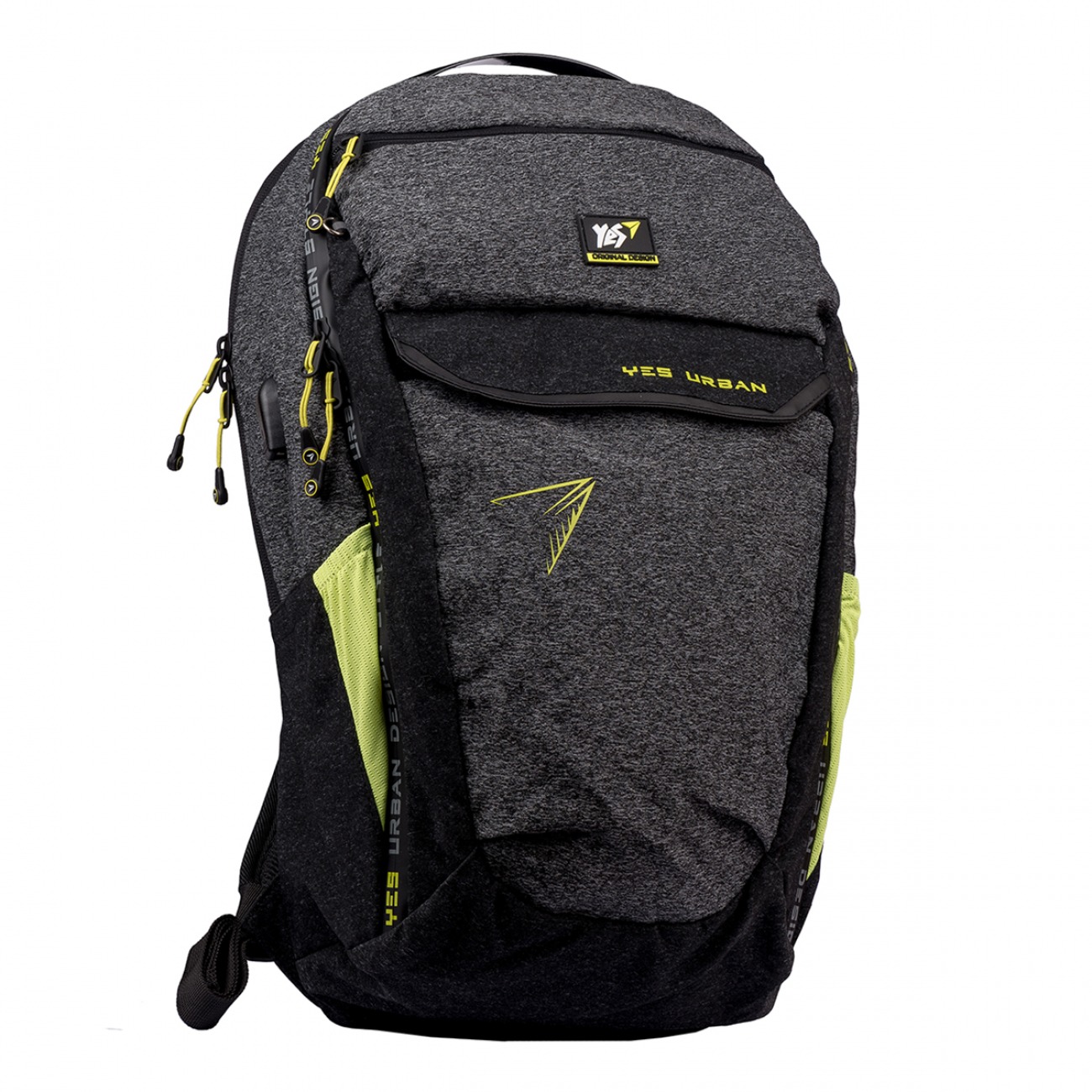 Backpack "YES" /555526/ T-114 "Active", gray/black (1/10)