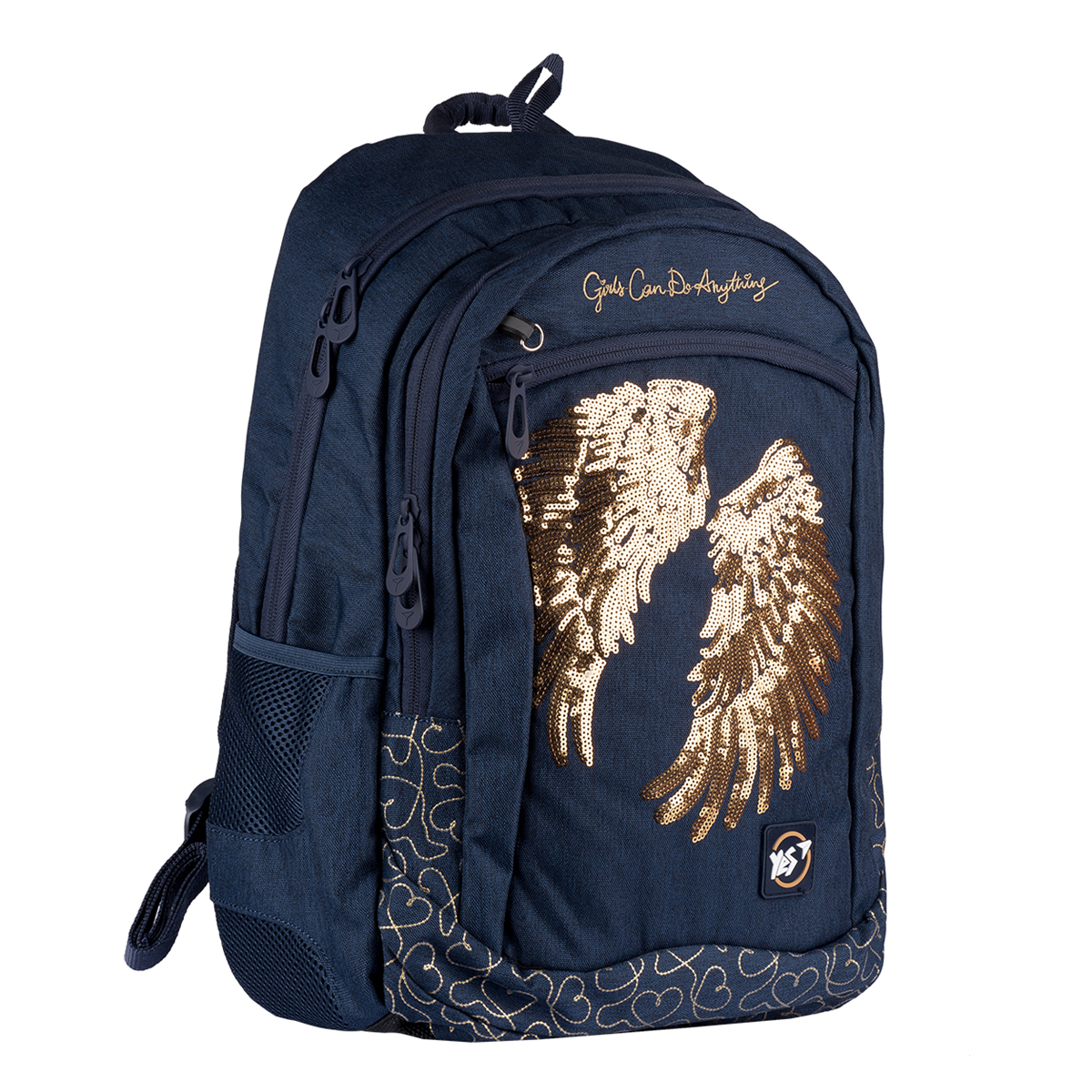 Backpack "YES" /552534/ T-121 "Cool girls", blue (1/12)