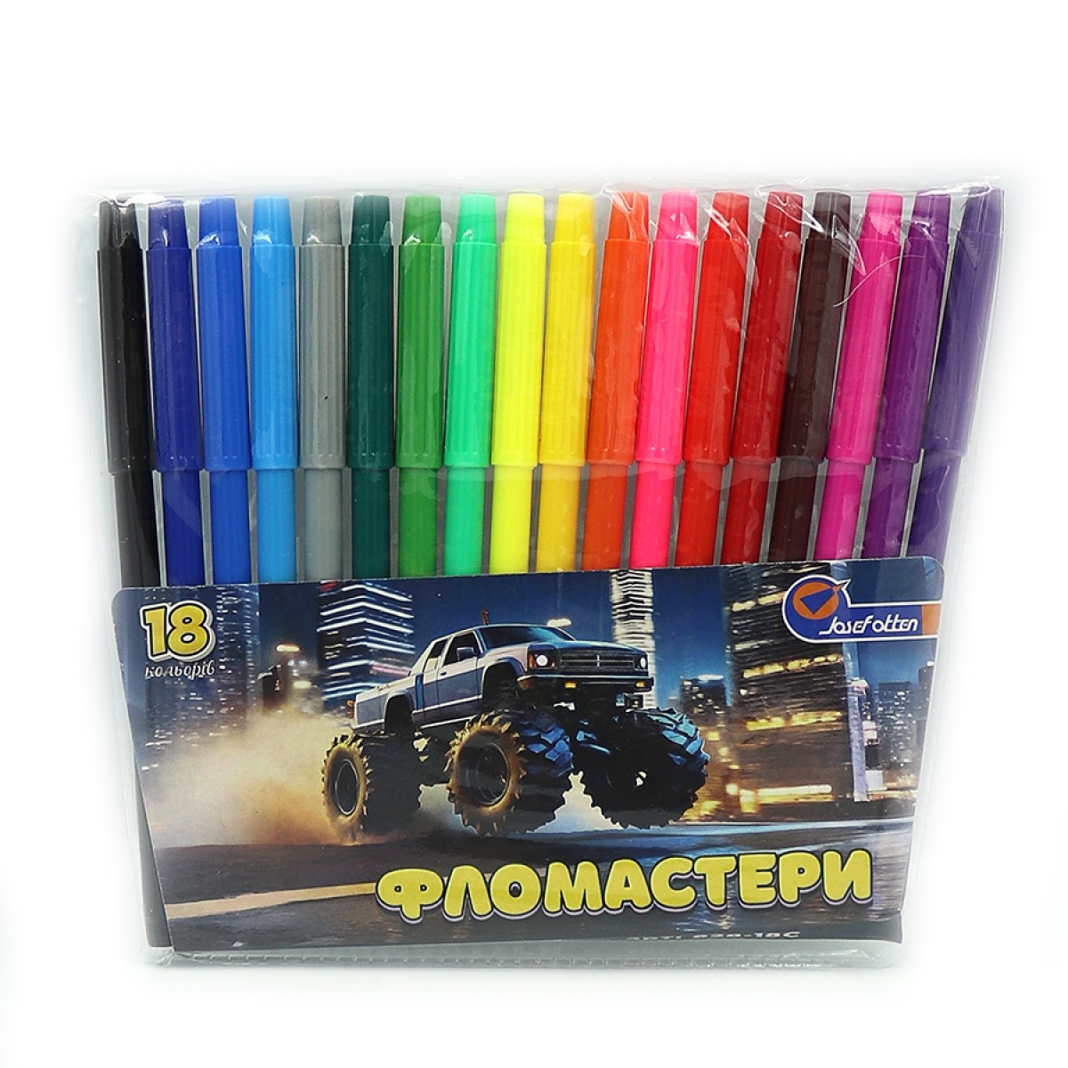Felt-tip pens "JO" 18 col. /828-18C/ "BigFoot" PVC (1/12/144)