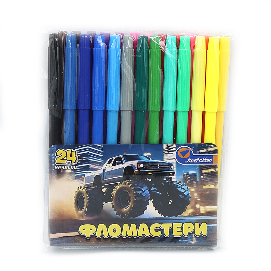 Felt-tip pens "JO" 24 pcs. /828-24C/ "BigFoot" PVC (1/12/96)