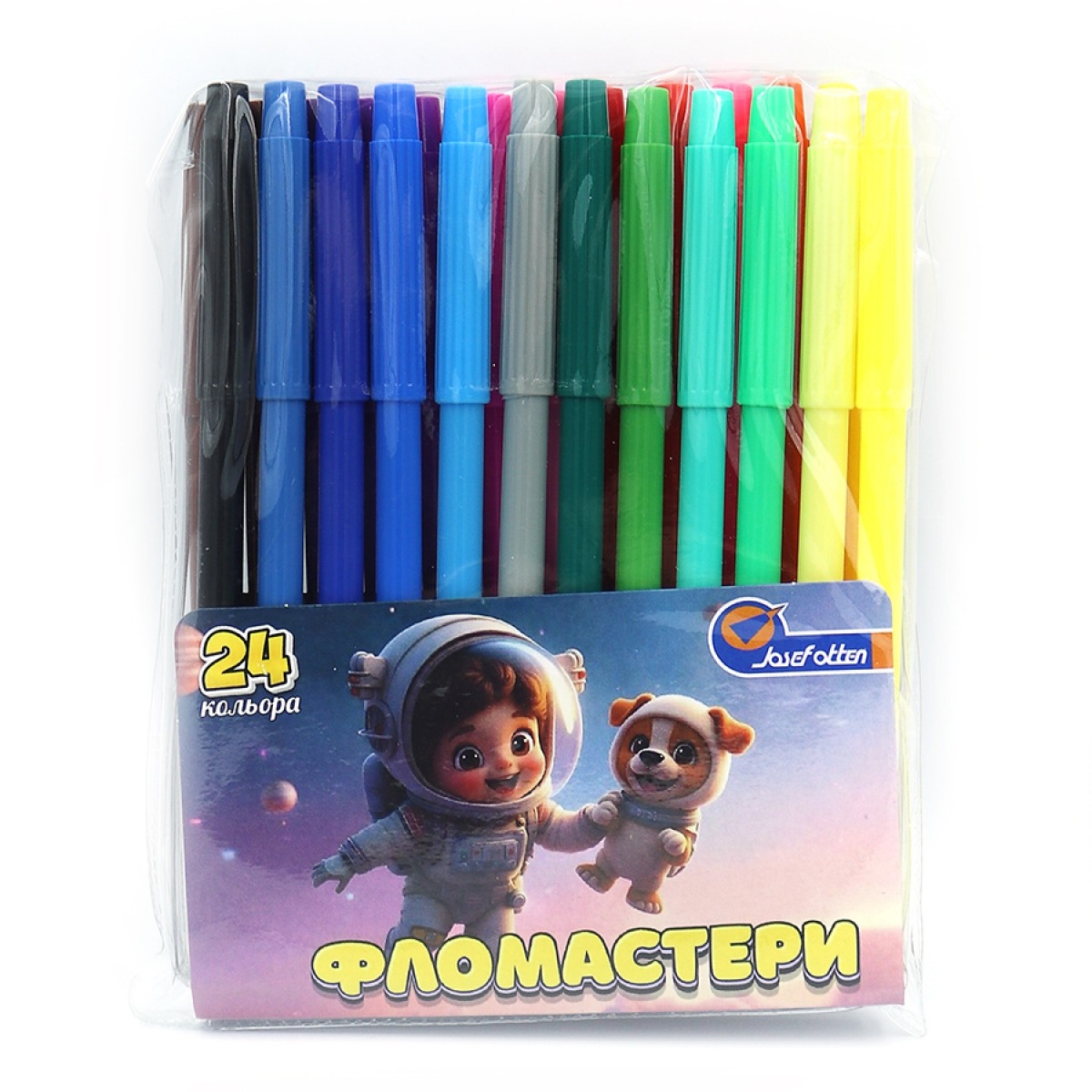 Felt-tip pens "JO" 24 pcs. /828-24E/ "Spaceman" PVC (1/12/96)