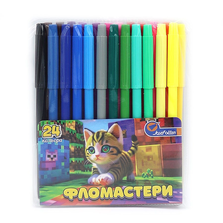Felt-tip pens "JO" 24 pcs. /828-24L/ "Kitten" PVC (1/12/96)