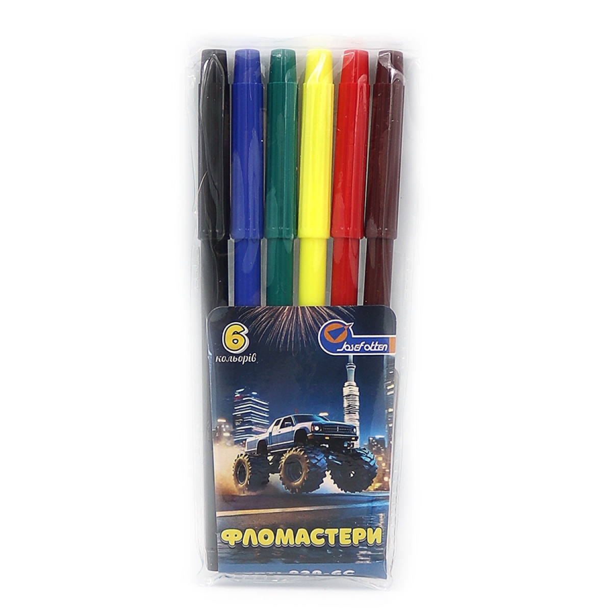 Felt-tip pens "JO" 6 pcs. /828-6C/ "BigFoot" PVC (1/24/480)