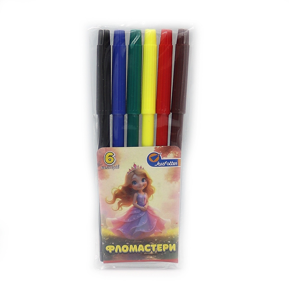 Felt-tip pens "JO" 6 pcs. /828-6K/ "Princess" PVC (1/24/480)