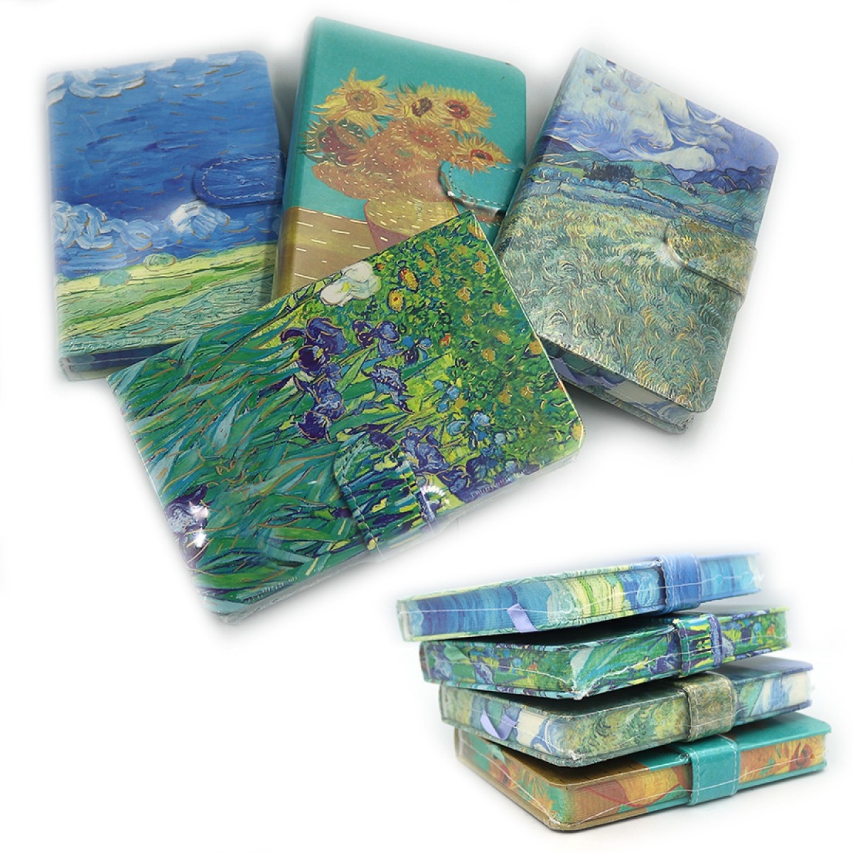 Блокнот А6/112арк "JO" /9501-18/ на кнопці "Картина"   #, кол. край, мікс (1/12)