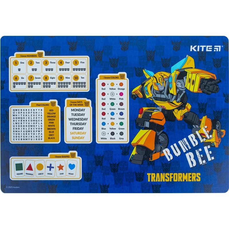 Підкладка настільна "Kite" /TF23-207/ 42,5x29см, PP "Transformers" (1/10/200)