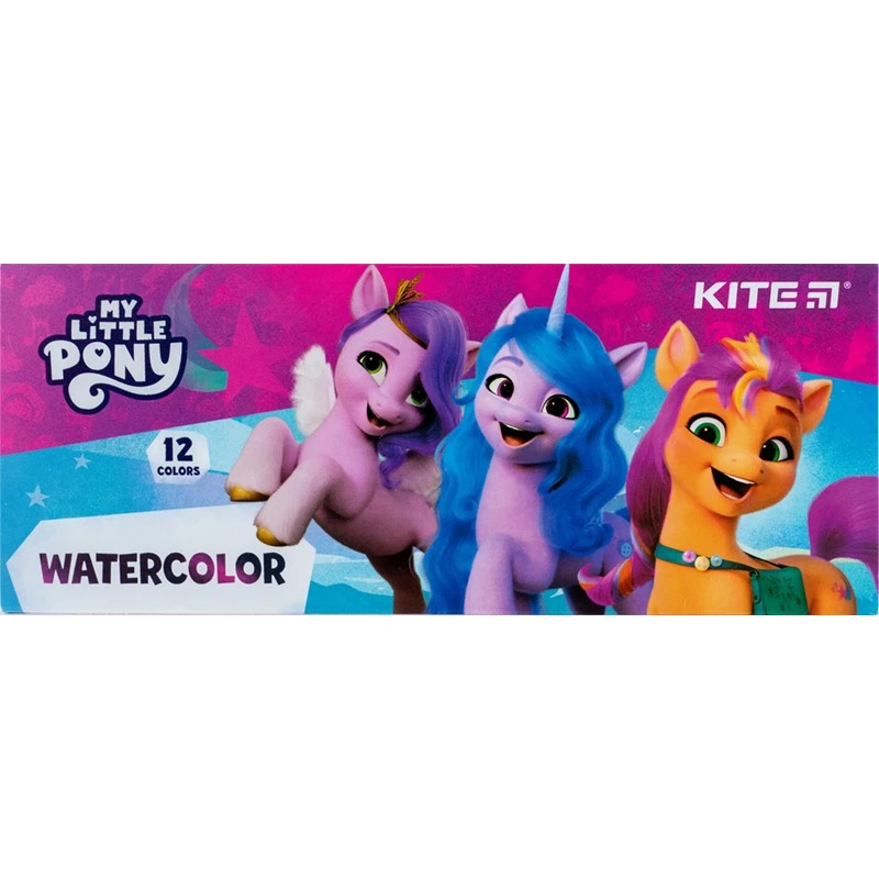 Honey watercolor 12 col. "Kite" /LP23-041/ cardboard package, used "My Little Pony" (1/14)
