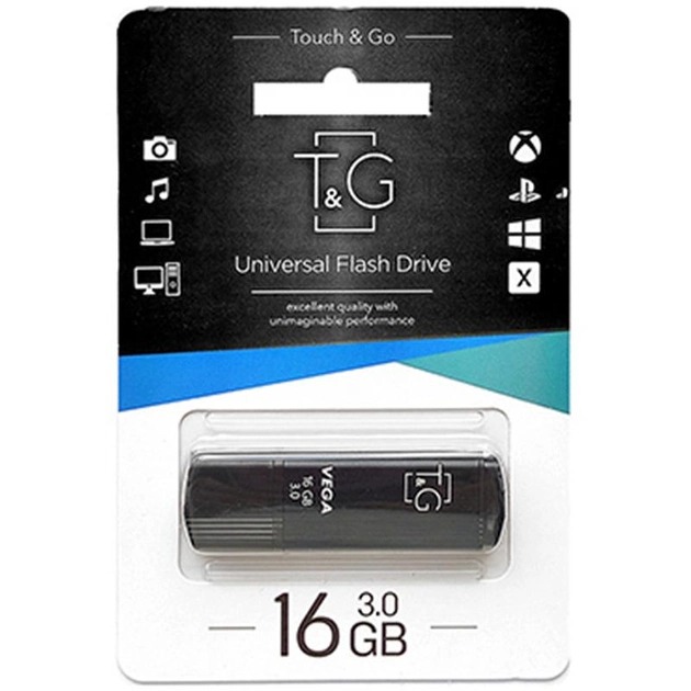Flash memory "T&G" 16GB Vega series 121 black