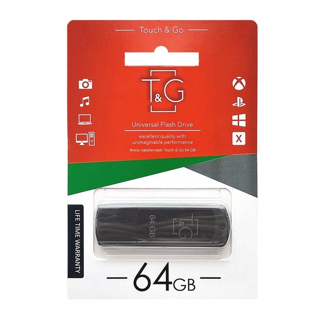 Флеш пам'ять "T&G" 64GB Classic серiя 011 чорна