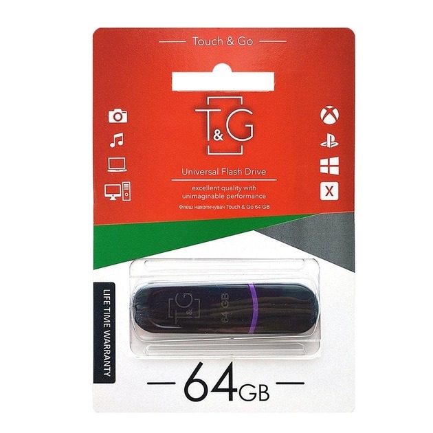 Флеш пам'ять "T&G" 64GB Jet серiя 012 чорна