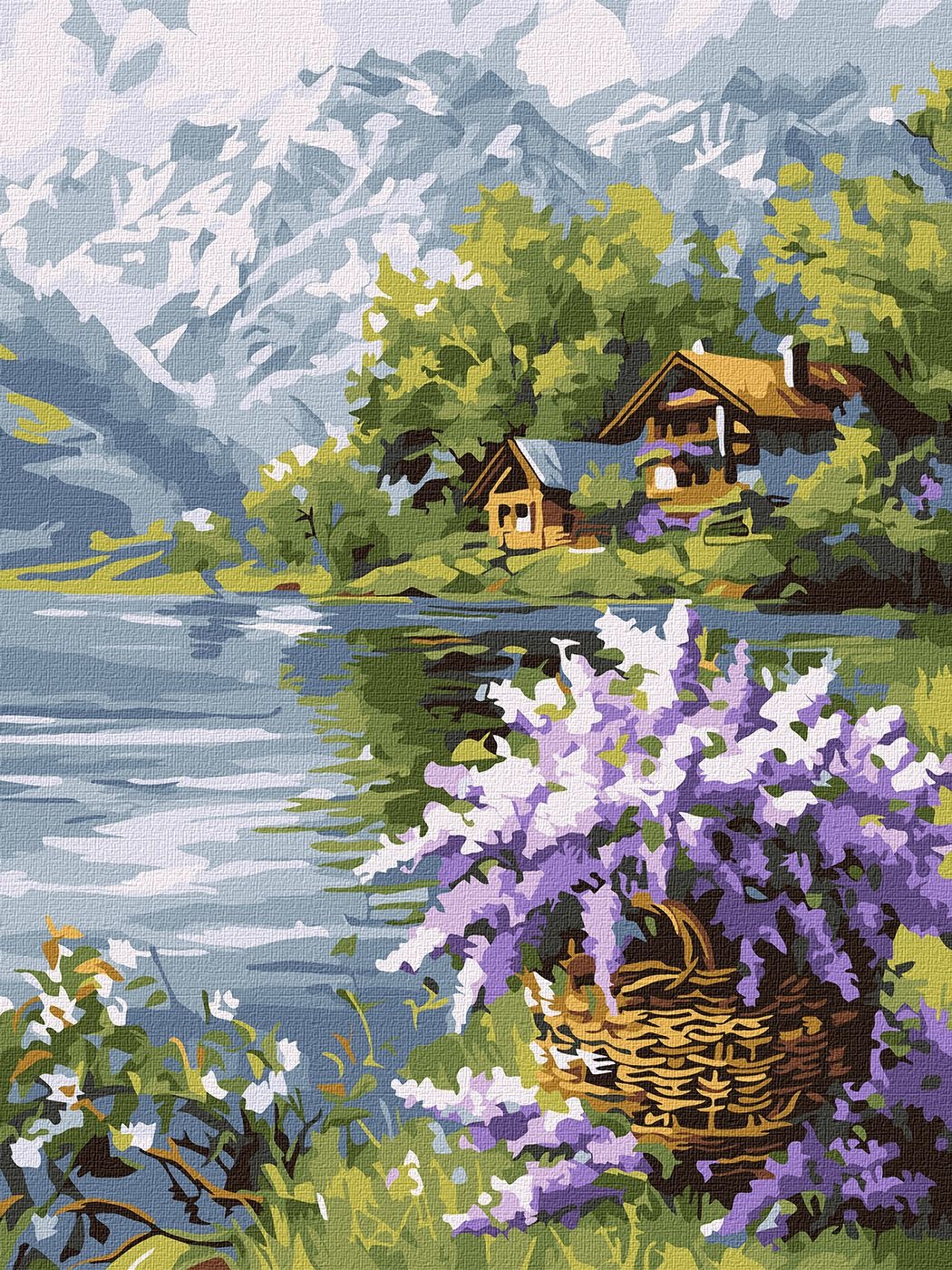 Картина за номерами "Ідейка" /KHO6357/ "Бузковий кошик" 30*40см