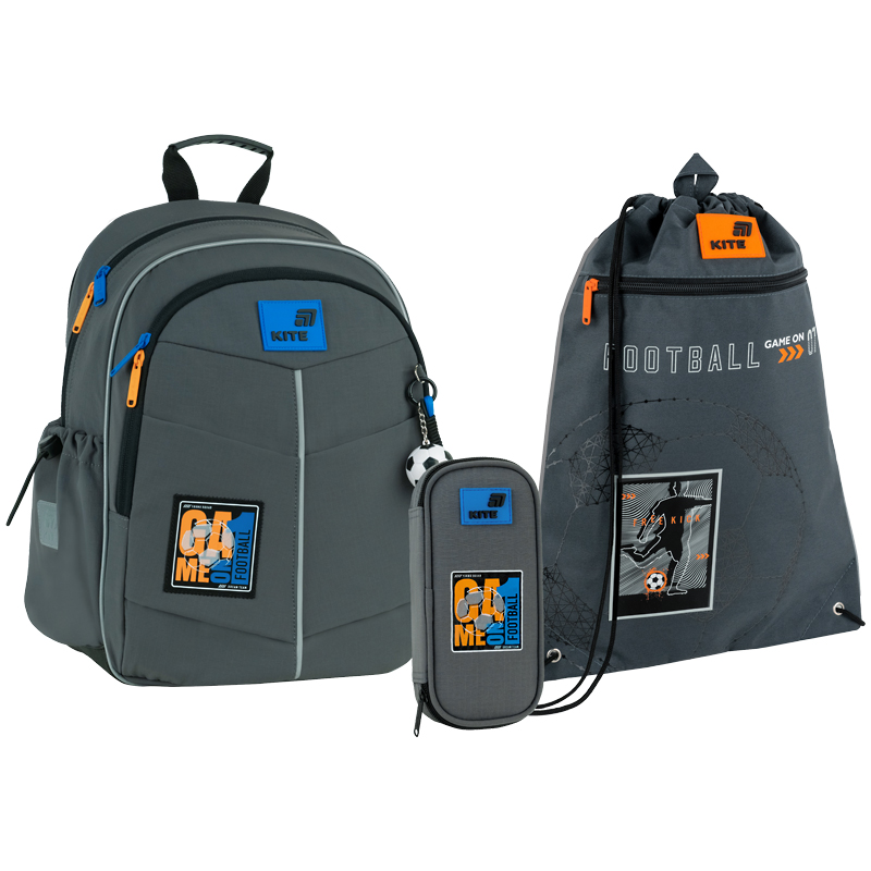 "Kite" set /SET_K26-771S-4/ backpack + pencil case + shoe bag 771 Game on (1/6)