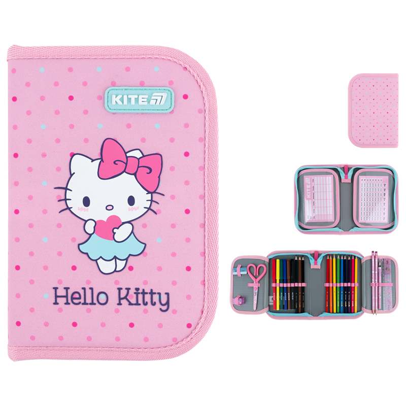 Пенал "Kite" /HK26-622H/ 1 від., 2 відв., з наповненням 622H Hello Kitty (1/42)