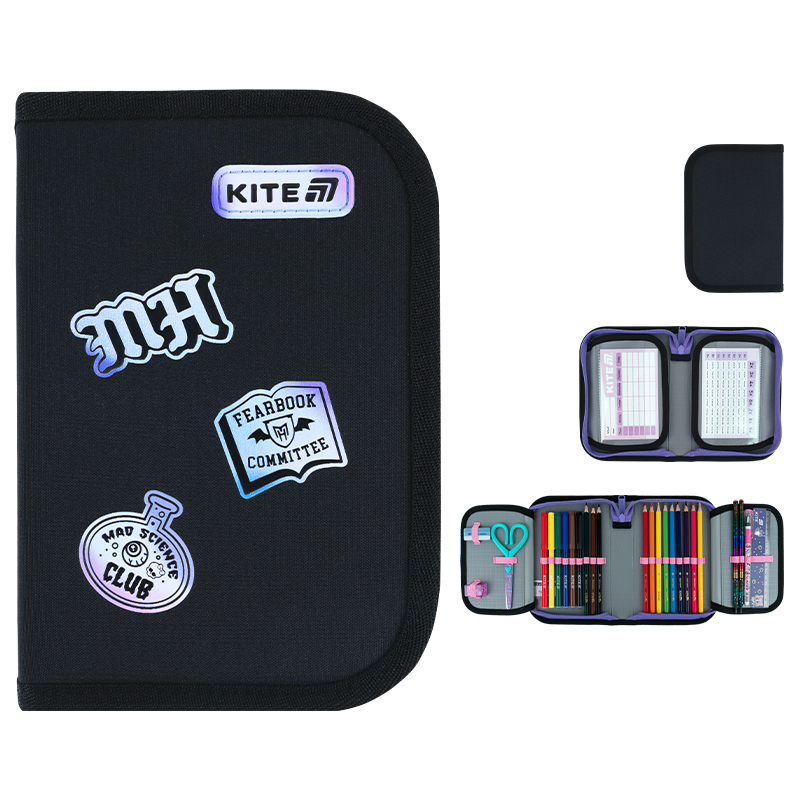 Пенал "Kite" /MH26-622H/ 1 від., 2 відв., з наповненням 622H Monster High (1/42)